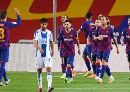 فيديو.. برشلونة يضغط على الريال ويهزم إسبانيول ويرسله للدرجة الثانية
