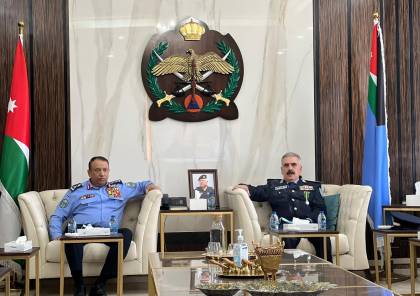 اللواء يوسف الحلو مدير عام الشرطة يجتمع بمدير الأمن العام الاردني 