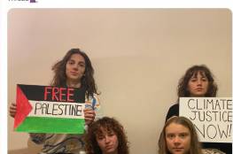 الناشطة السويدية غريتا تونبرغ تعلن دعمها لفلسطين عبر منصة "إكس"