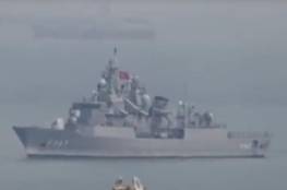 فيديو.. سفينة تابعة لسلاح البحرية التركية ترسو في ميناء حيفا