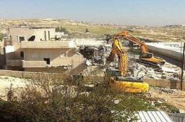 الاحتلال يهدم منزلاً في منطقة “فرش الهوى” غرب الخليل