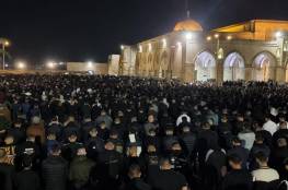 150 ألف مصل يؤدون العشاء والتراويح في المسجد الأقصى المبارك بالقدس المحتلة