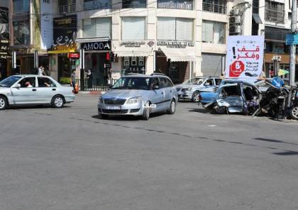 مرور غزة: إصابتان في 12 حادث سير خلال 24 ساعة