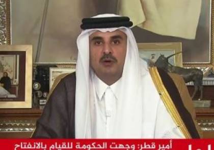 شروط الدوحة.. في اول خطاب له : أمير قطر يضع مبدأين لحل الأزمة الخليجية