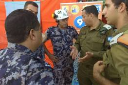 صور: تدريب فلسطيني إسرائيلي أردني مشترك للدفاع المدني على حدود غزة