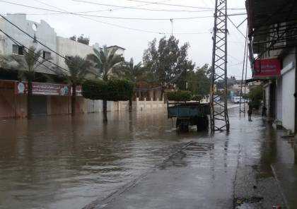 شاهد.. غرق عشرات المنازل في غزة بسبب الأمطار الغزيرة