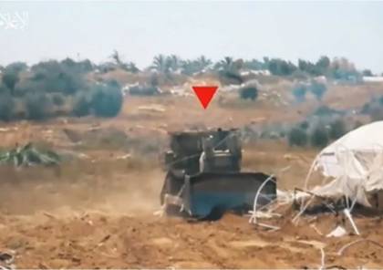  فيديو: "القسام" تدمر جرافة إسرائيلية في دير البلح