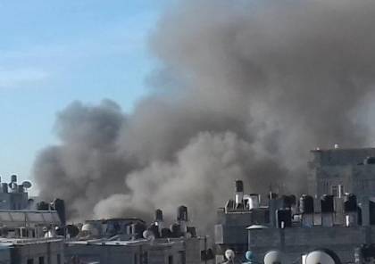 صور: سلسلة انفجارات بعمارة سكنية في مخيم البريج وسط القطاع