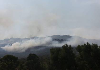 مستوطنون يضرمون النار في مساحات واسعة من أراضي جالود