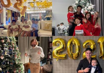 صور: رونالدو وسواريز يحتفلان مع عائلاتهما.. نجوم الرياضة يستقبلون العام الجديد