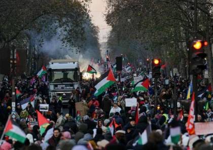 صور وفيديو: تظاهرة حاشدة جديدة دعما للفلسطينيين في باريس 