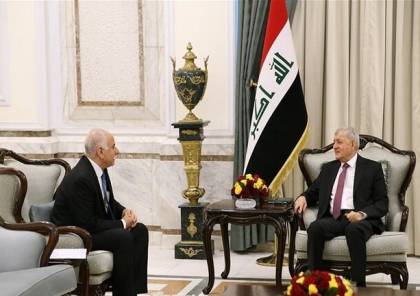 الرئيس العراقي يتلقى دعوة رسمية لزيارة فلسطين