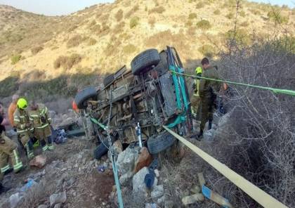 إصابة أربعة جنود إسرائيليين بانقلاب جيب عسكري بالقرب من سلفيت