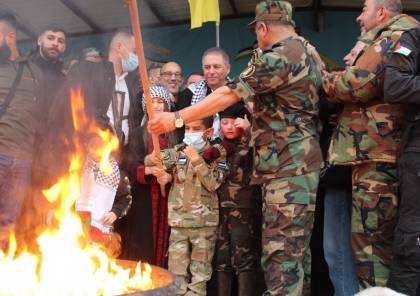 السفير دبور يوقد شعلة انطلاقة الثورة الفلسطينية الـ57 في مخيّم الرشيدية