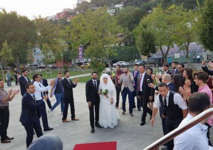 صور: العروس من الضفة الغربية و العريس من غزة والعرس في تركيا