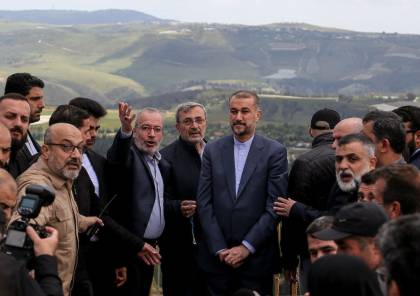 شاهد: وزير خارجية إيران يزور الحدود الفلسطينية اللبنانية