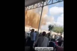  فيديو يرصد حالة الهلع والخوف بعد الضربات الإسرائيلية لمعبر رفح