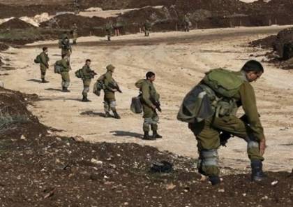 مناورات عسكرية يجريها الجيش الاسرائيلي على حدود قطاع غزة
