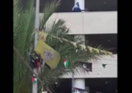شاهد: فتاة تحاول الانتحار من الطابق الرابع بمجمع نابلس التجاري