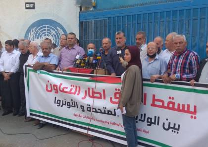 تظاهرة بغزة رفضا للتقليصات وللتمويل المشروط للأونروا