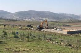 الاحتلال يهدم منشآت زراعية وسكنية غرب سبسطية