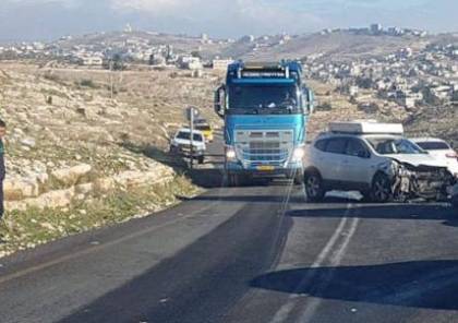 إصابة ثلاثة مواطنين في حادث سير شرق بيت لحم