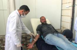 حملة تبرع بالدم في الظاهريه لدعم مستشفى الخليل الحكومي