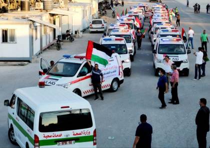بدعمٍ إماراتي.. شاهد: وصول 20 سيارة إسعاف إلى قطاع غزة