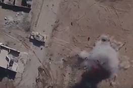 "داعش" ينشر فيديو مروعا لاستهداف مدرعة عراقية بطائرة مسيرة!
