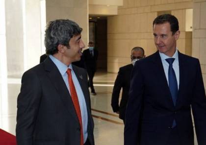الرئيس السوري يستقبل وزير خارجية الإمارات 