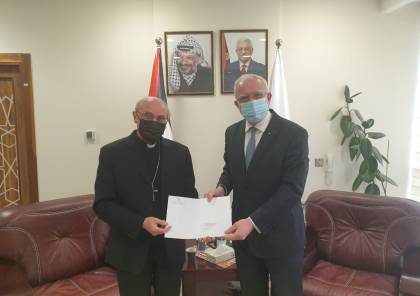 المالكي يودع القاصد الرسولي لدى دولة فلسطين لمناسبة انتهاء مهامه