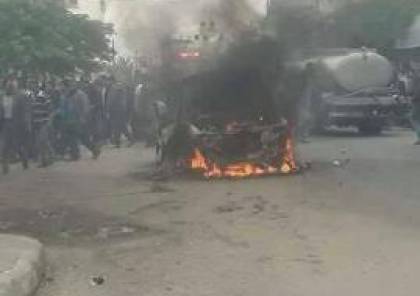 صور .. رفح: مقتل "مواطن" برصاص الأمن وعائلته تحرق سيارتين للشرطة