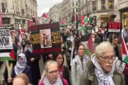 شاهد: مظاهرة حاشدة في لندن تدعو إلى وقف فوري للعدوان على غزة 