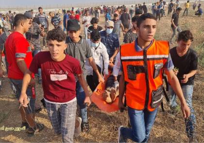 41 اصابة منها حالتين حرجة جراء قمع الاحتلال للمتظاهرين شرقي غزة