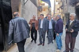 السفير عبد الهادي يتفقد مخيم اليرموك ويطلع على احتياجات اللاجئين