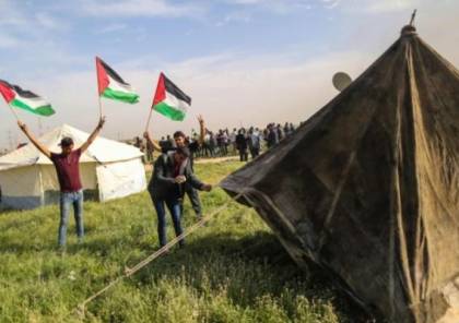 الاحتلال يطلق النار تجاه خيام العودة قرب حدود قطاع غزة