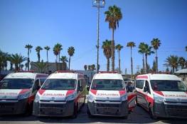 صور: أسطول سيارات إسعاف يصل غزة عبر معبر رفح  
