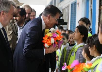 وزير التعاون الألماني يزور مدرسة تابعة للأونروا في غزة