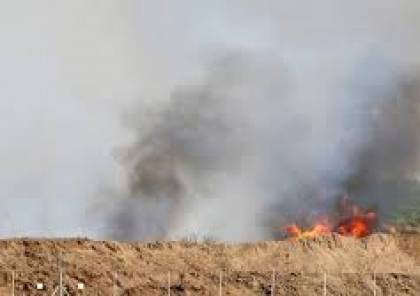 اندلاع حريق في "نيريم" بفعل بالون حارق أطلق من غزة