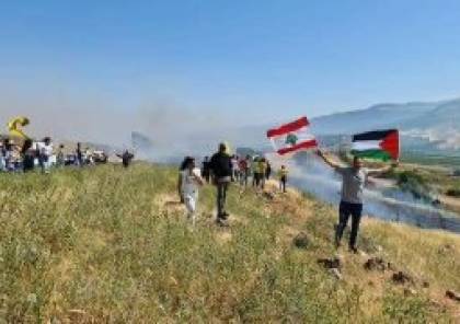 اجتياز متظاهر الحدود اللبنانية إلى الأراضي الفلسطينية المحتلة
