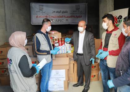 "عطاء فلسطين" تستلم 2000 طرد غذائي من "أيبك" لتوزيعها على العائلات المتضررة في غزة