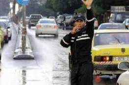 تنويه هام من مرور غزة للسائقين مع دخول المنخفض الجوي