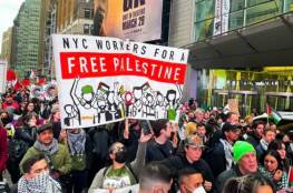 مسيرة ضخمة في نيويورك ضد تواصل العدوان الإسرائيلي على غزة