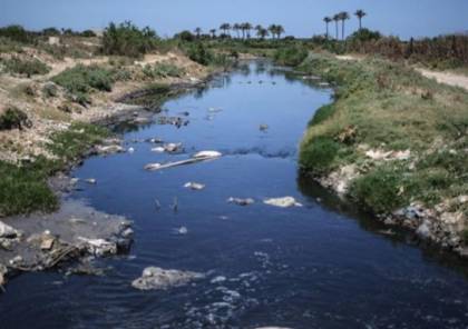 بلديات الساحل توضح سر انبعاث رائحة من مجرى وادي غزة