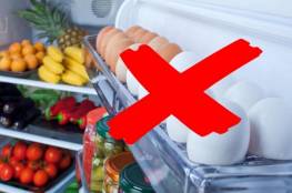 تحذير: لا تخزن البيض بباب الثلاجة