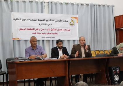 سلطة الأراضي بغزة تؤكد استمرار العمل بمشروع التسوية الشاملة