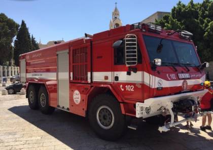 بيت لحم تتسلم سيارة إطفاء خاصة بحرائق الغابات