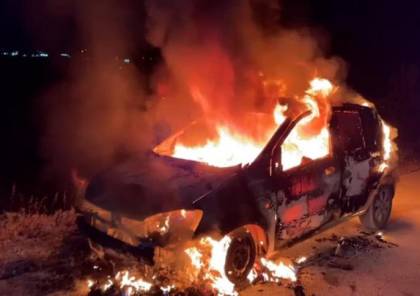 مستوطنون يحرقون ثلاث سيارات قرب قرية بيت إكسا..فيديو