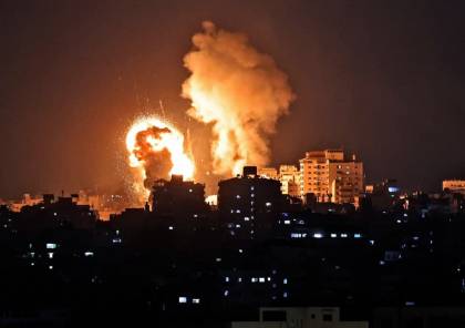 بالصور طيران الاحتلال يستهدف موقعًا للمقاومة غرب غزة