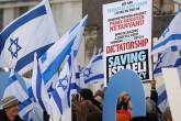 لندن : مئات المتظاهرين الإسرائيليين ضد نتنياهو لدى لقائه سوناك